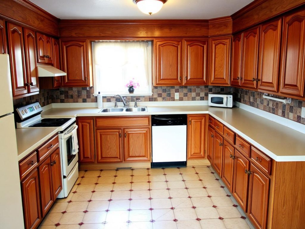 Dated kitchen before remodeling
