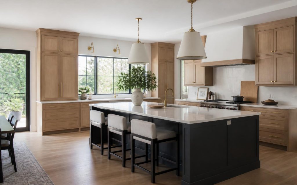 Newly remodeled modern kitchen by Breit Construction